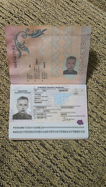 Passport photo example